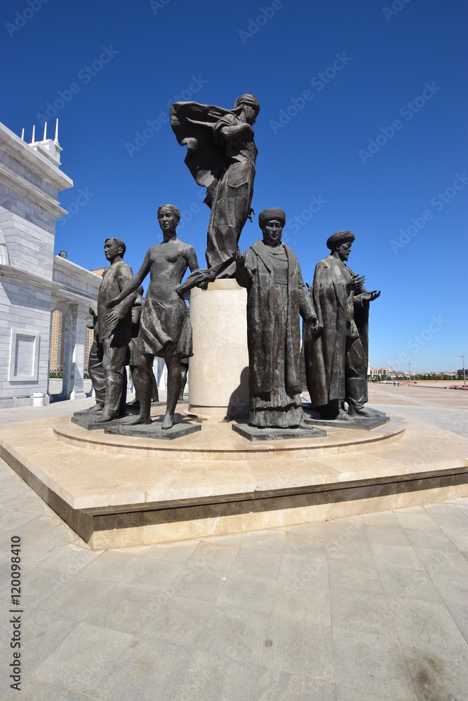 Sculptural group in the Independence Square in Astana, Kazakhstan