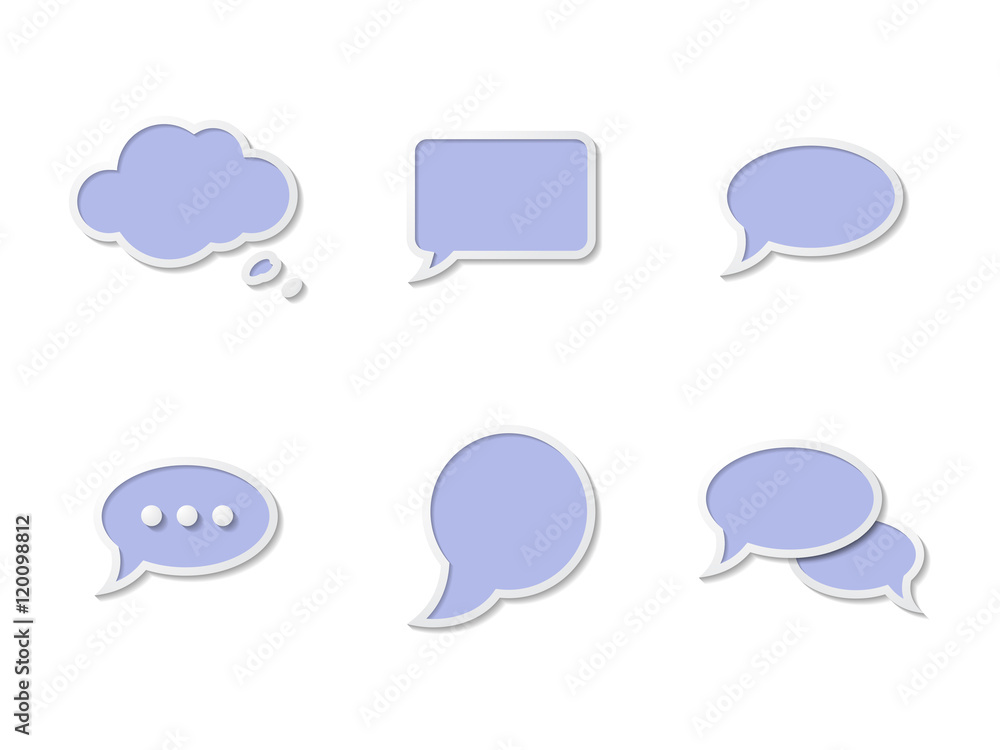 Speech bubbles icons Speech bubbles icons