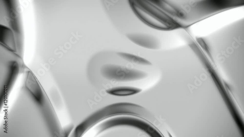 Silver metallic abstract background with soft folds seamless loop