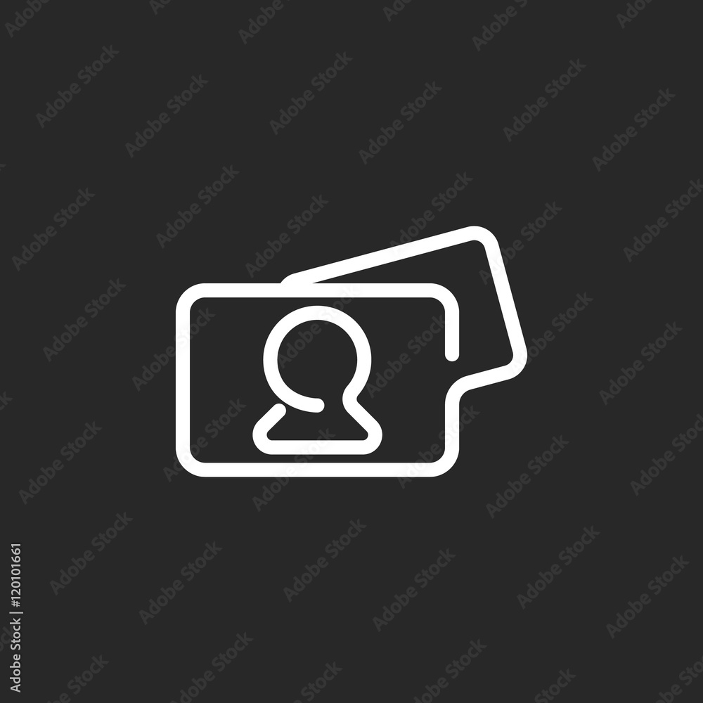 User Photo or image gallery sign one line icon on background User Photo or image gallery sign one line icon on background
