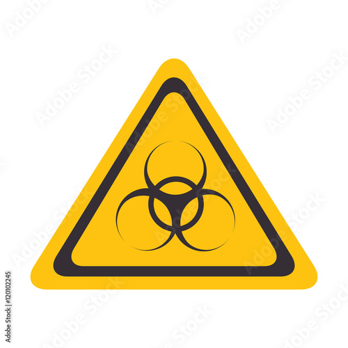 Yellow Diamond sign with an international Biohazzard Symbol vector illustration