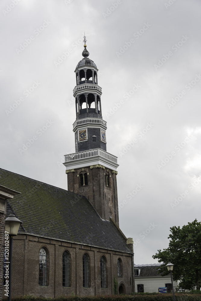 Obraz premium leaning tower of the church in aldeboarn