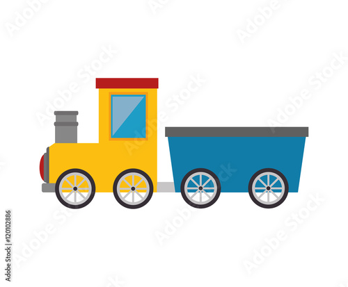 old train rail transport vehicle vector illustration © Gstudio