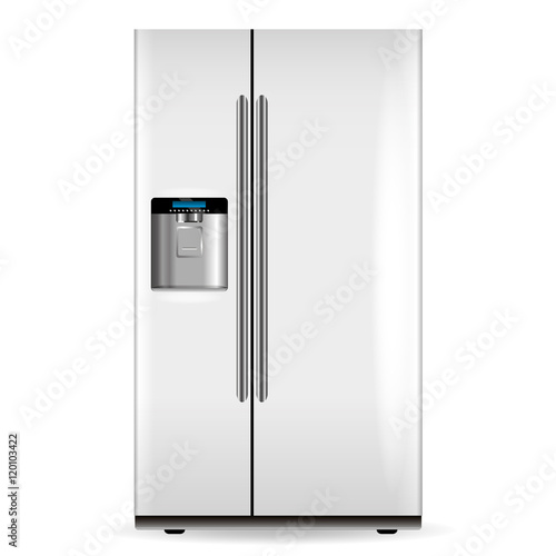 Vector white fridge
