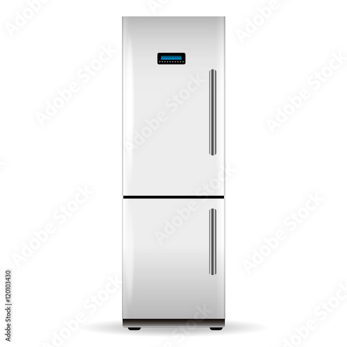 Vector white fridge