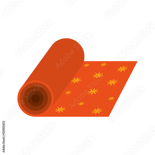textile fabric roll tube. fashion  industry equipment Vector illustration