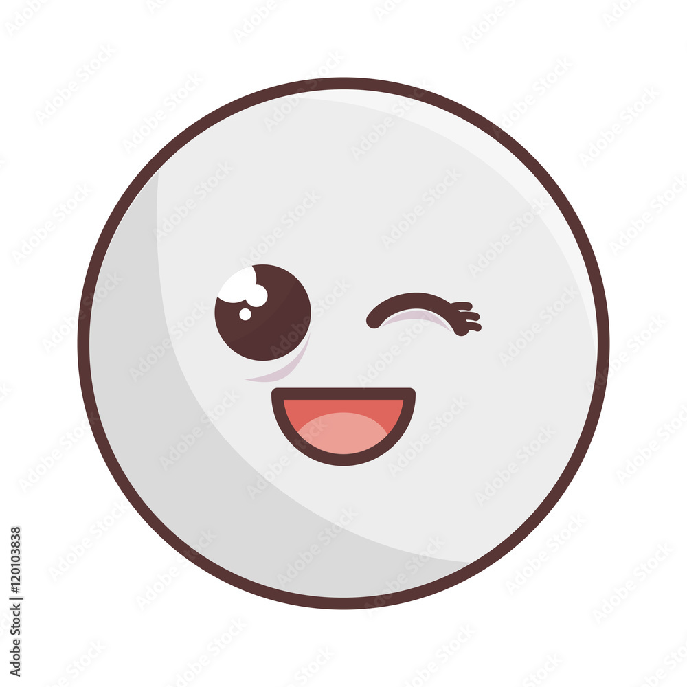kawaii cartoon face hapiness expression emoticon vector illustration kawaii cartoon face hapiness expression emoticon vector illustration