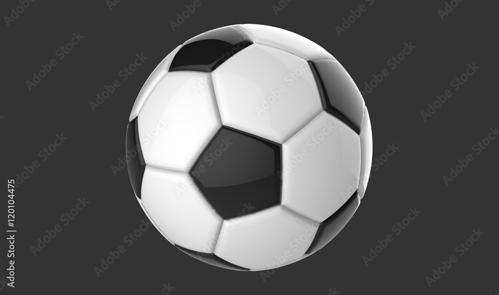 3D Soccer ball isolated