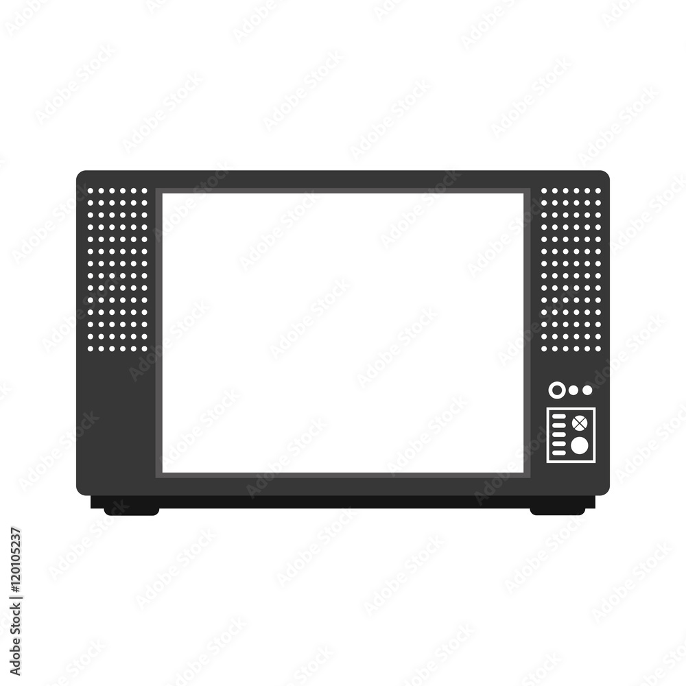 Fototapeta premium Microwave oven. Kitchen electric technology device. silhouette vector illustration