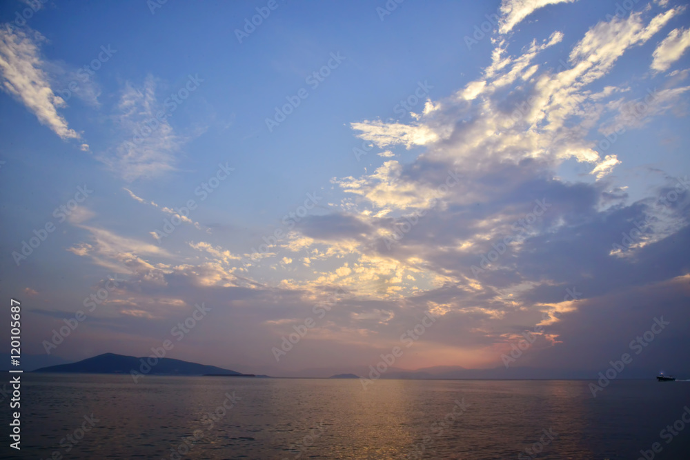 Majestic sunset Greek Islands yachting holidays Majestic sunset Greek Islands yachting holidays