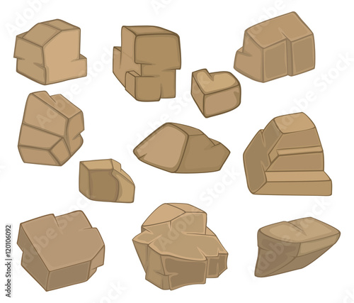 Set of Stones Rock elements