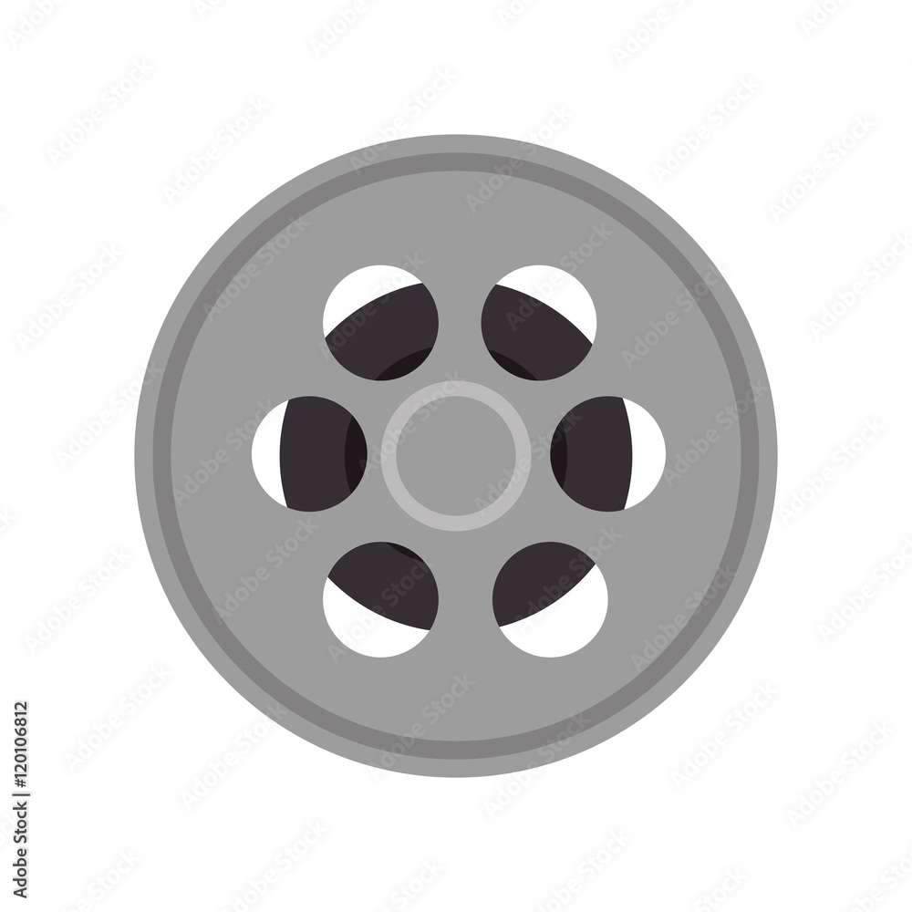 movie video film reel tape. retro cinema object. vector illustration