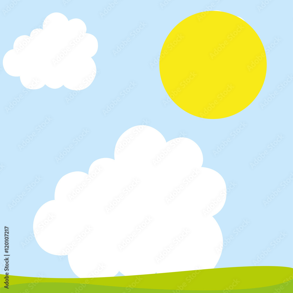 beautiful field landscape drawn vector illustration design beautiful field landscape drawn vector illustration design