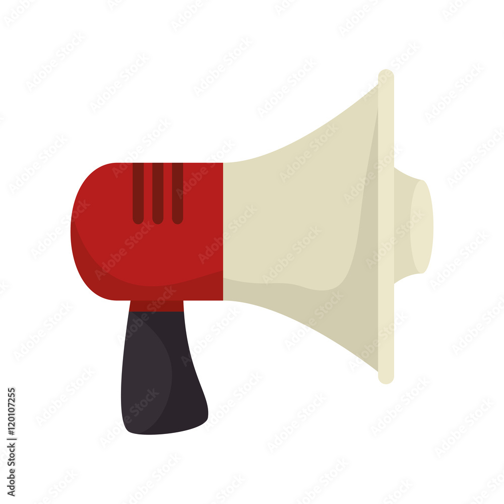 megaphone loud speaker audio and technology device. vector illustration megaphone loud speaker audio and technology device. vector illustration