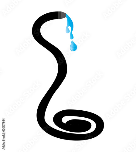 firefighter hose water equipment vector illustration design