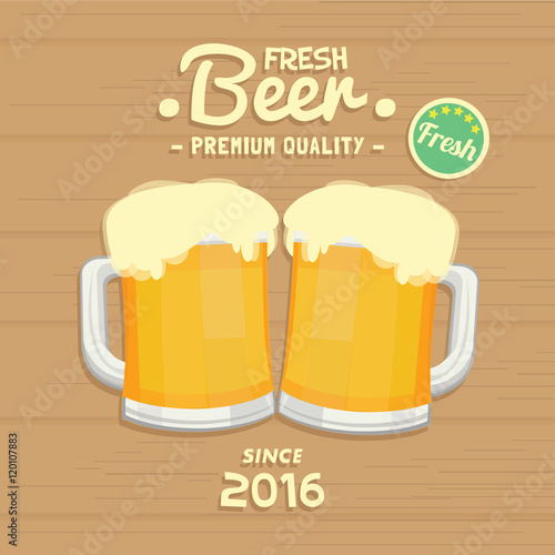 Beer Poster on Vintage Style
