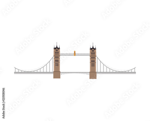 london tower bridge building. british iconic symbol. vector illustration