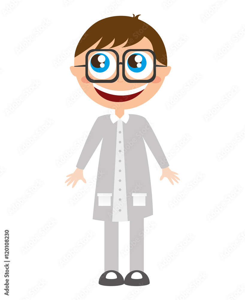 doctor medicine character funny vector illustration design