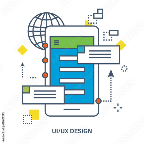 Concept of ui ux design.