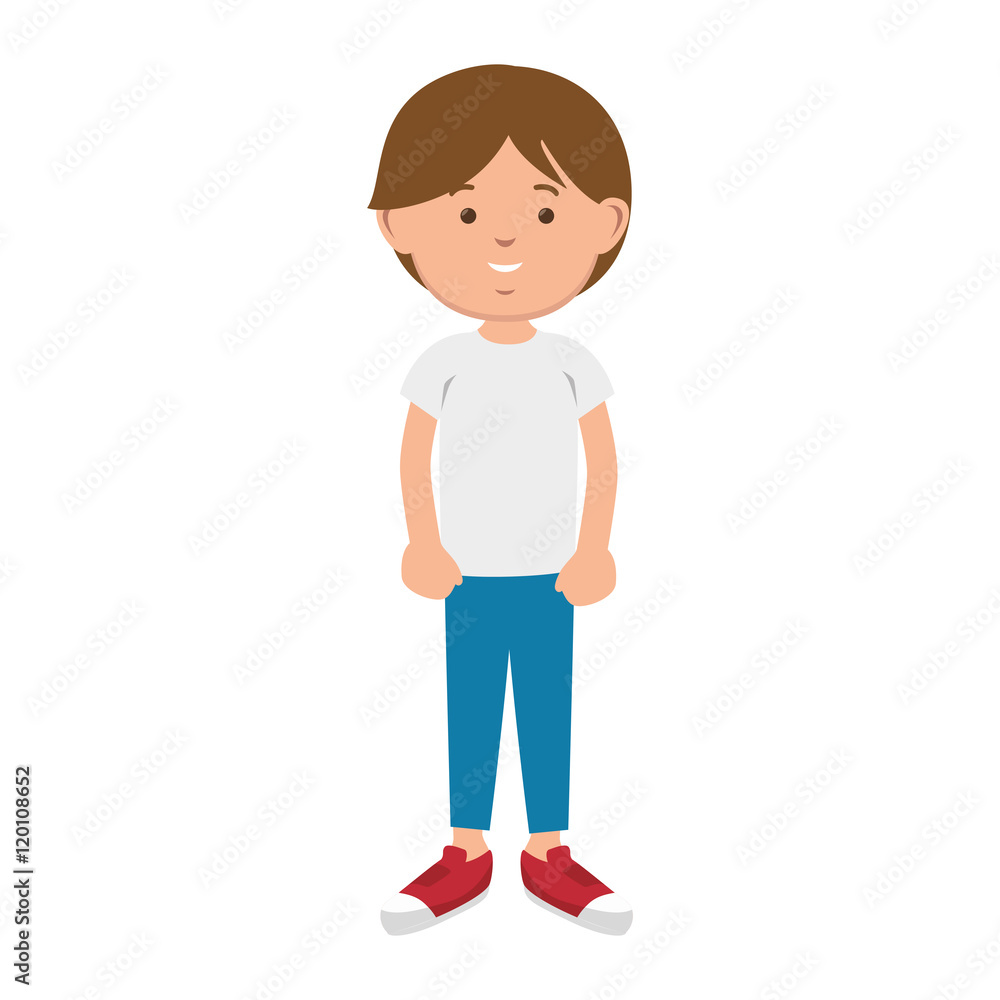 avatar little boy smiling and wearing casual clothes kid cartoon. vector illustration avatar little boy smiling and wearing casual clothes kid cartoon. vector illustration