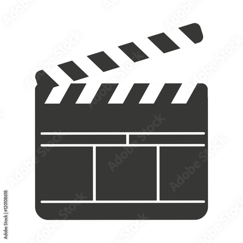 clapper film movie isolated icon vector illustration design