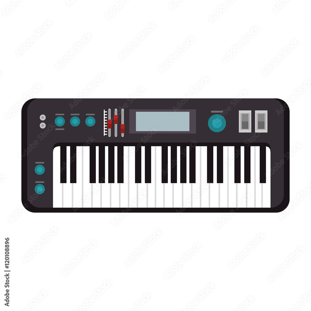 piano musical instrument. music keyboard device. vector illustration piano musical instrument. music keyboard device. vector illustration