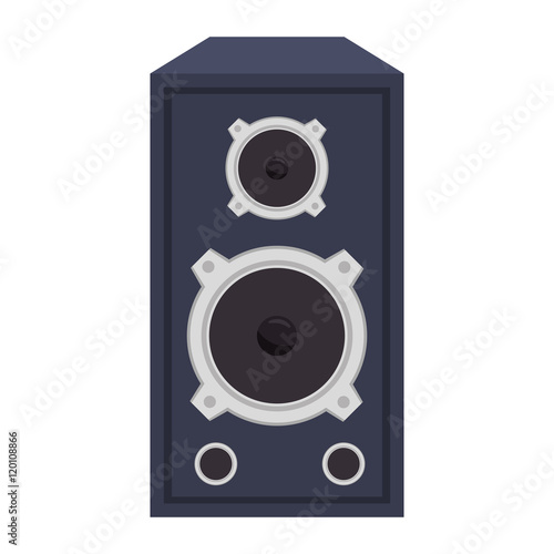 speaker sound bass. music audio device. vector illustration