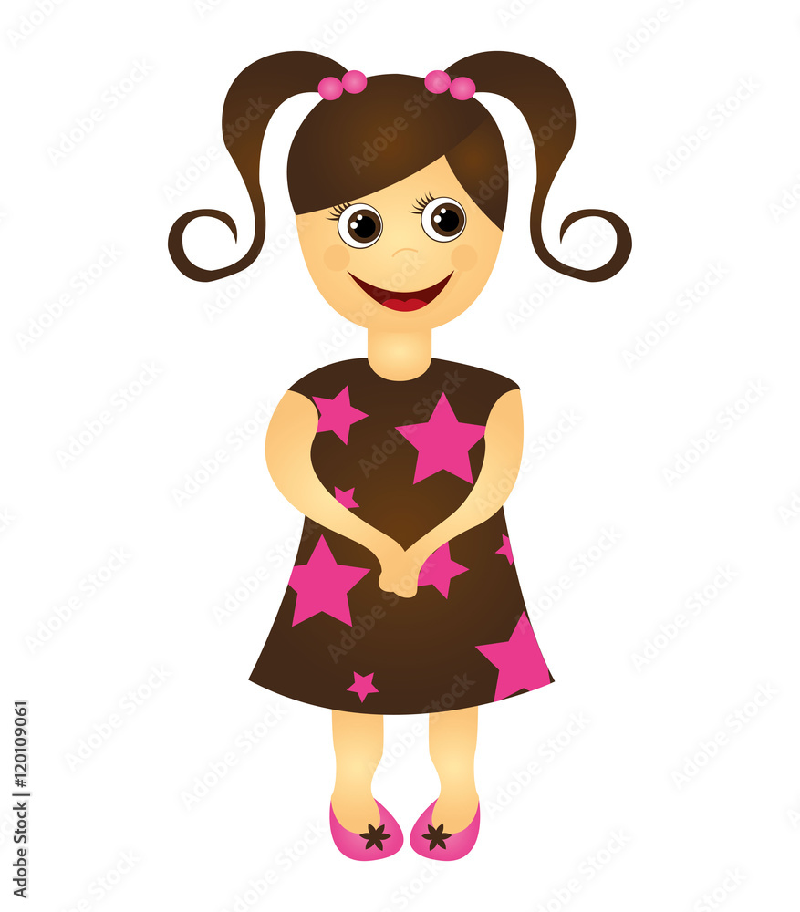 girl little kid cute character vector illustration design girl little kid cute character vector illustration design