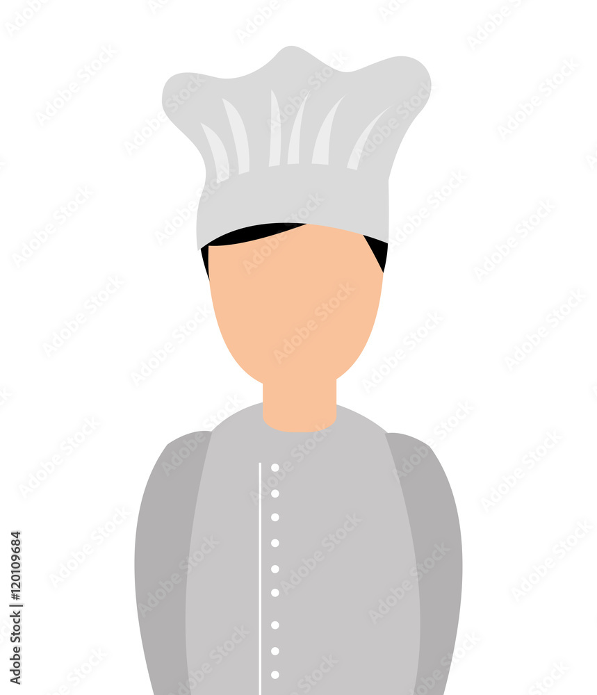 chef man avatar character vector illustration design