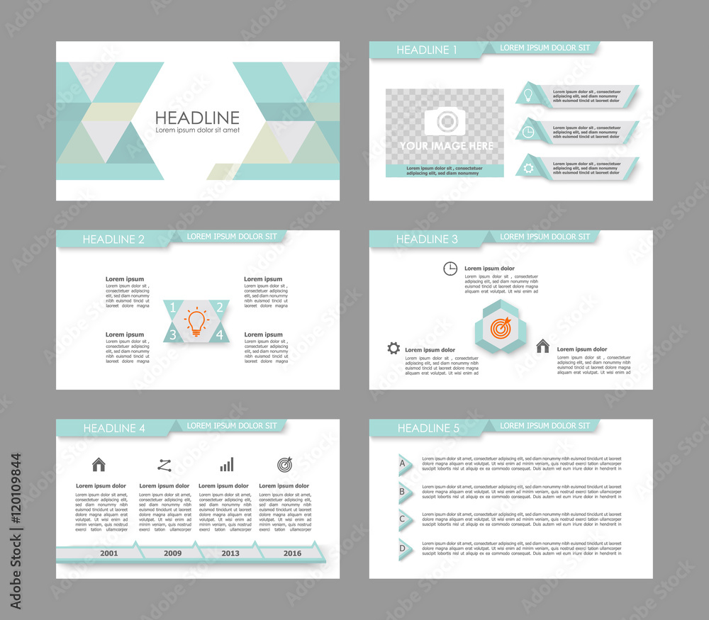 Infographic elements for presentation templates.