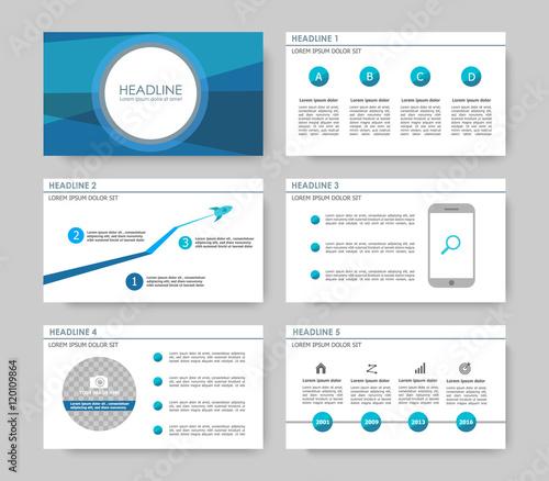 Infographic elements for presentation templates.