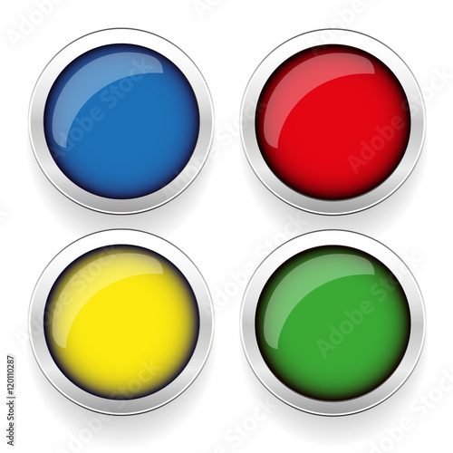 Free Download Empty round button set vector - GFXLoad