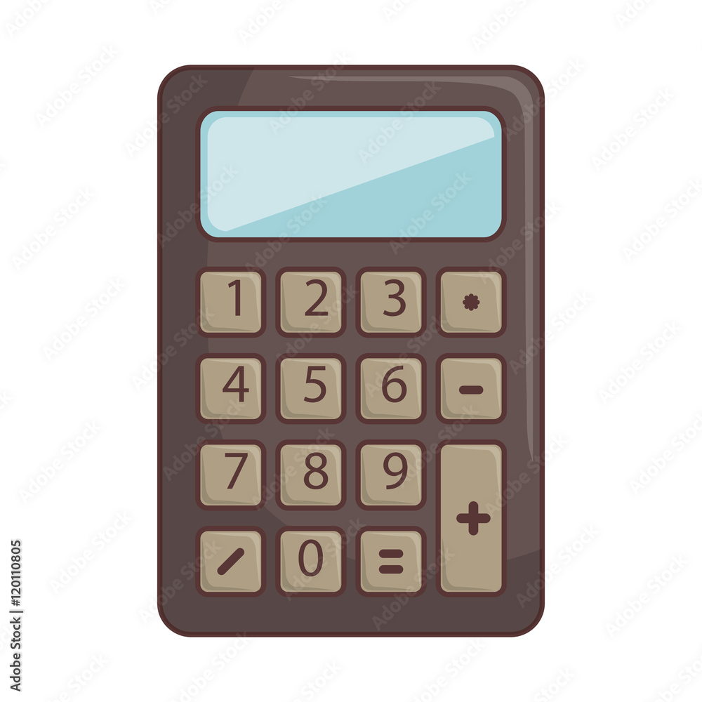 digital calculator with keyboard numbers. maths device. vector illustration digital calculator with keyboard numbers. maths device. vector illustration