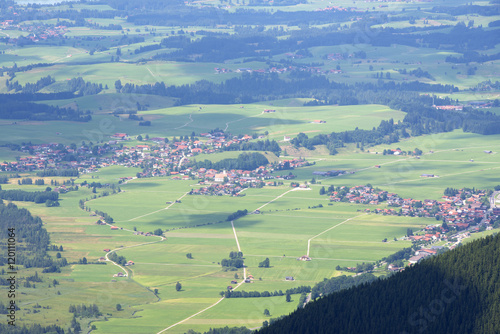 View from Tegelberg at romantic Road in southern Germany