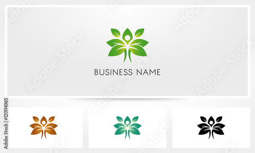 Natural Health Eco Leaf Herbal Logo
