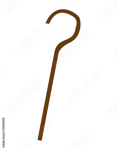 cane wooden shepherb isolated vector illustration design