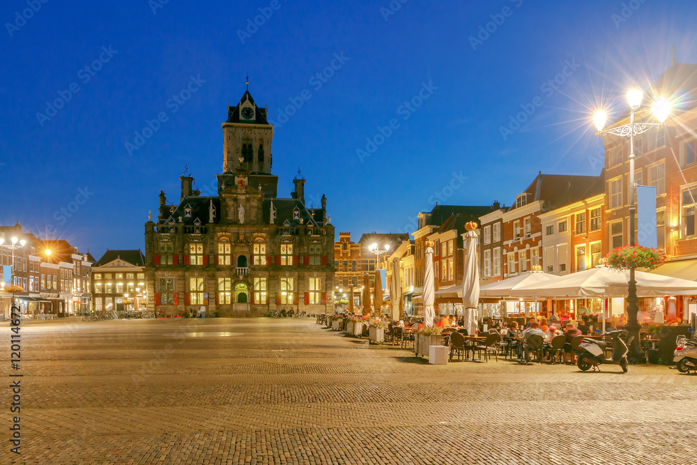 Obraz premium Delft. Market Square.