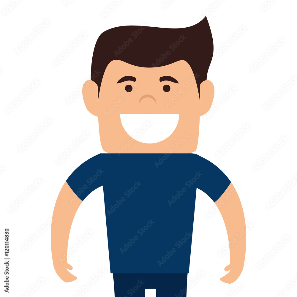 avatar man cartoon smiling with sport clothes. vector illustration avatar man cartoon smiling with sport clothes. vector illustration
