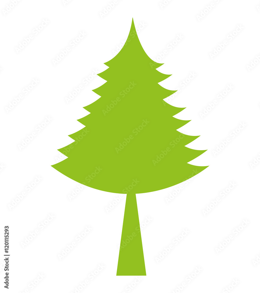 Obraz premium tree pine christmas icon vector illustration design