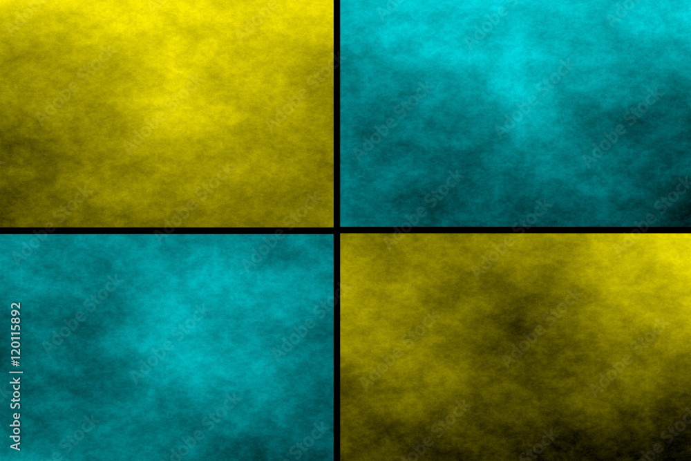 Black background with yellow and cyan rectangles Black background with yellow and cyan rectangles