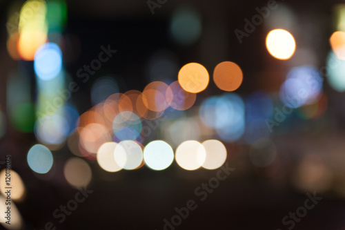 De focused/Blurred image of lights. Blur lights. Light bokeh. © RobbinLee