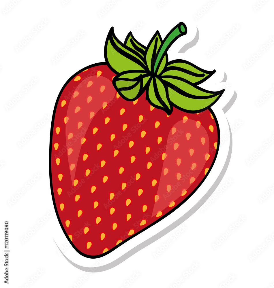 Obraz premium strawberry fresh fuit healthy isolated icon vector illustration design