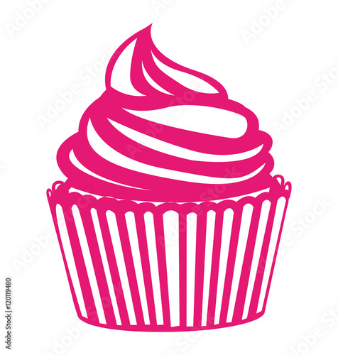 delicious cupcake sweet pastry vector illustration design