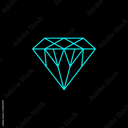 geometry minimal logo concept, diamond vector logo template