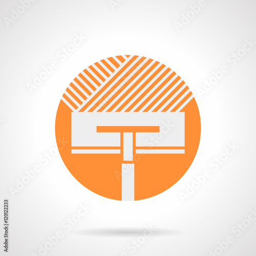 Orange round vector icon for floor insulation