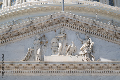 Frieze of the US Capitol at Washngton D.C photo