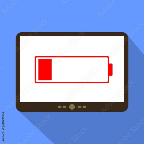 Empty Battery Tablet Icon