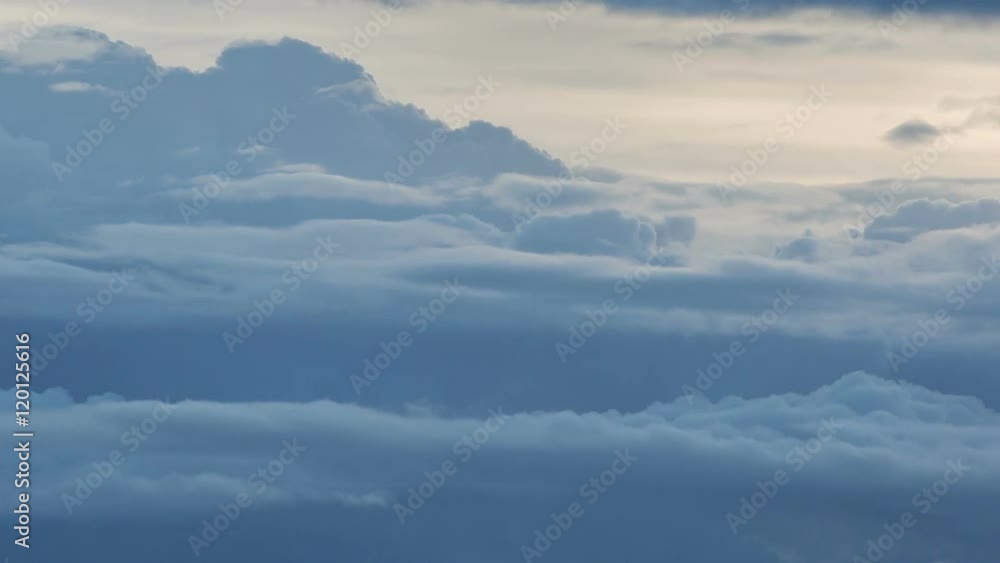 Russia, timelapse. The formation and movement of clouds over the summer slopes of Adygea Bolshoy Thach and the Caucasus Mountains