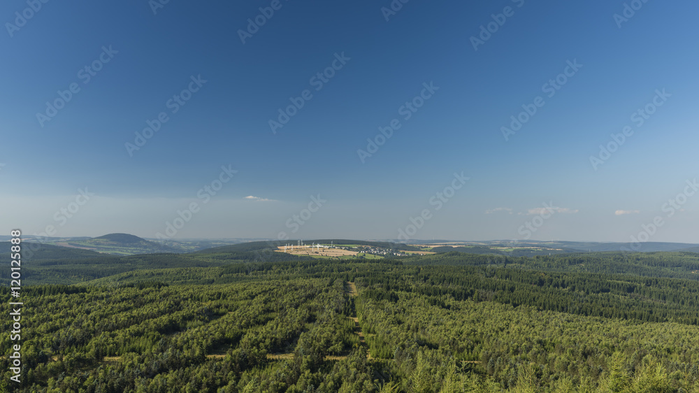 Landscape near Kovarska village in Krusne hory mountains