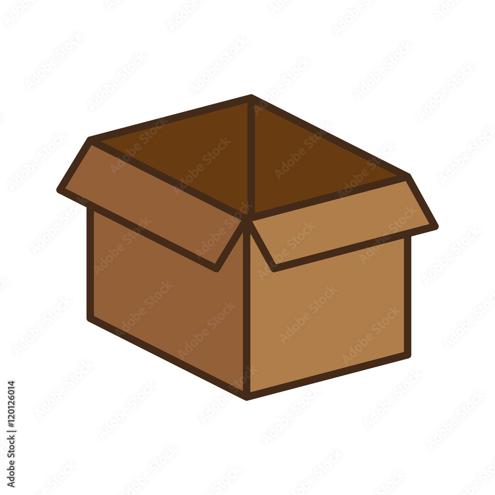 open carton box. packing delivery and shipping service. vector illustration open carton box. packing delivery and shipping service. vector illustration